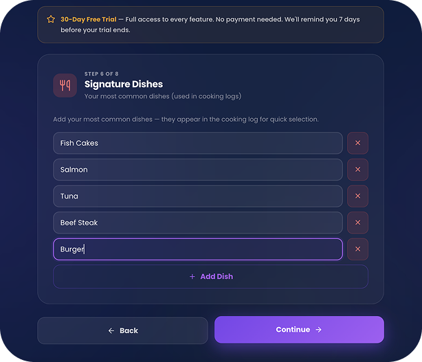 Signing up